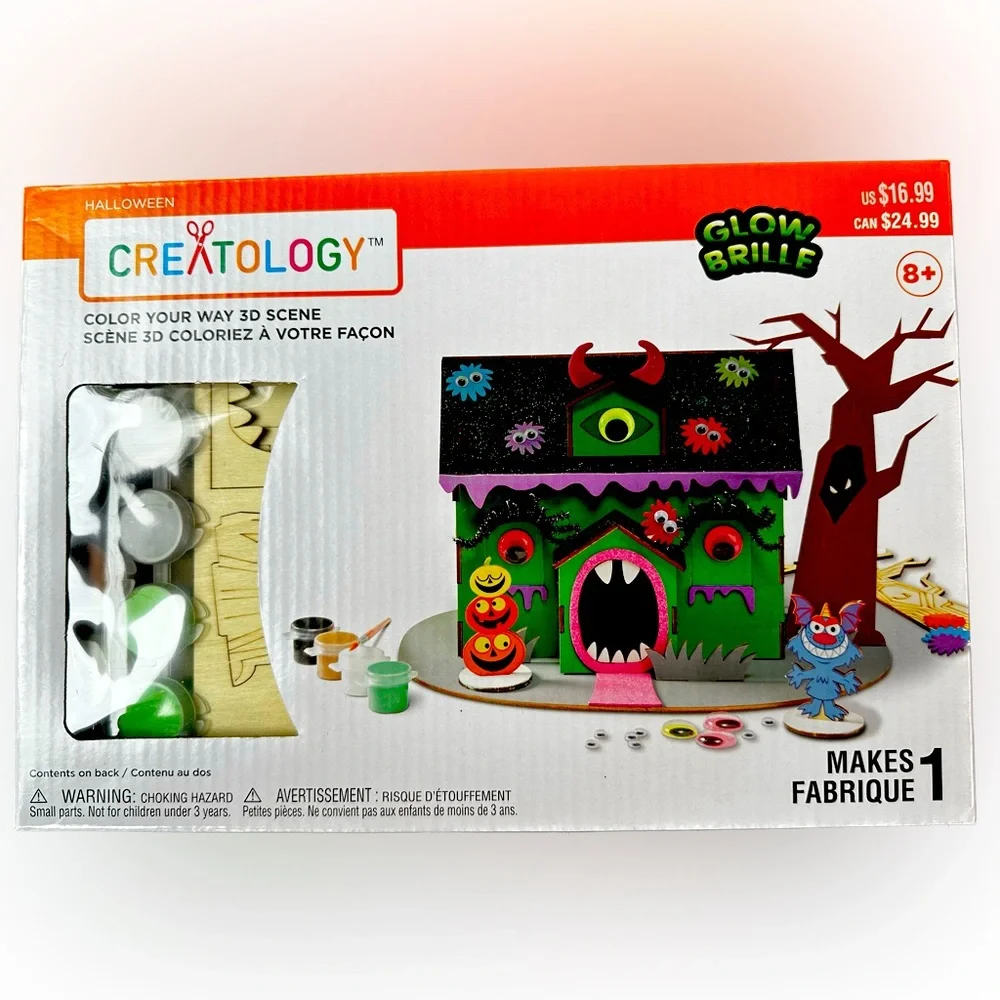 Creatogy Color 3D Puzzle Glow Brille Haunted House Halloween Craft